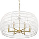 Ellie 6 Light 27.13 inch Modern Brushed Gold Chandelier Ceiling Light